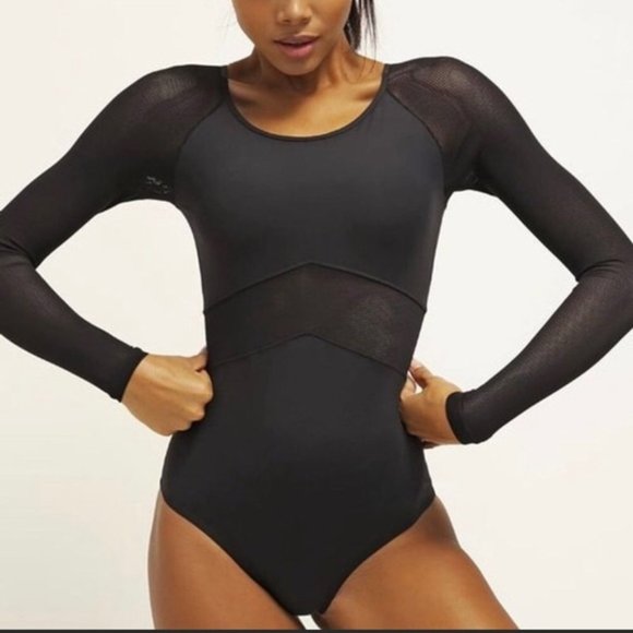 Ivy Park Mesh and stretch-jersey bodysuit S - Picture 1 of 11